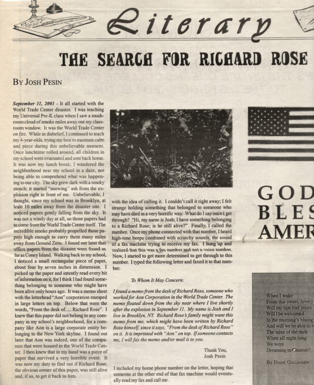 The Search For Richard Rose (top)